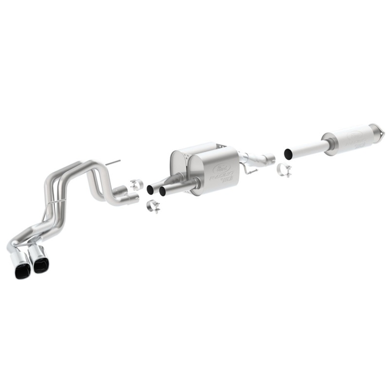 Ford F-150 Raptor Performance Exhaust - Rear Side Exit - Ford Racing - Sport Cat-Back - Chrome - `11-`14 Ford F-150 Raptor Performance Exhaust - Rear Side Exit - Ford Racing - Sport Cat-Back - Chrome - `11-`14